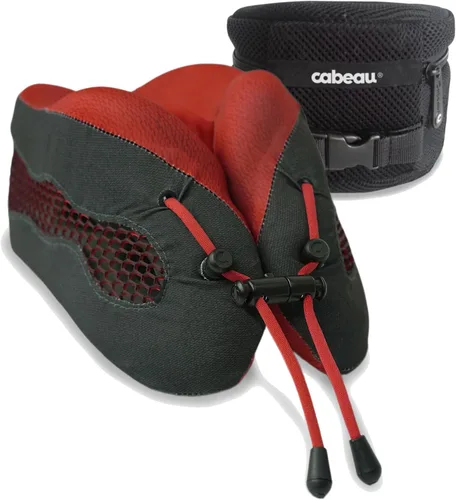 Vista 9 de Cabeau Almohada Cervical de Viaje de Enfriamiento para Vuelos de Larga Distancia – Evolution Cool – Espuma Viscoelástica de Soporte con Rejillas