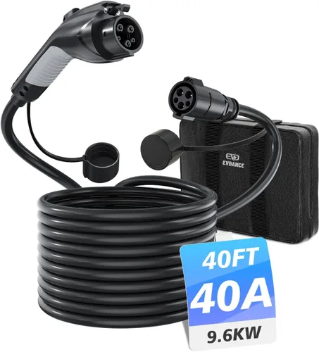 Vista 10 de Cable de extensión J1772, cable de extensión de cargador EV 32A, cable de carga de 21 pies para vehículo eléctrico de 110 V-240 V, compatible