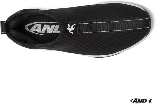 Vista 4 de AND1 Too Chillin - Zapatos sin cordones para hombre, zapatos de baloncesto retro fuera de la cancha para hombre, talla 7-16, negro, blanco, azul