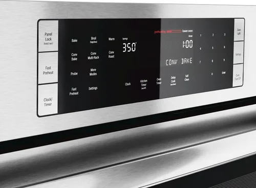 Vista 4 de Serie 800 Horno eléctrico de doble pared de convección de 30 pulgadas en acero inoxidable con cocina de convección verdadera, autolimpieza
