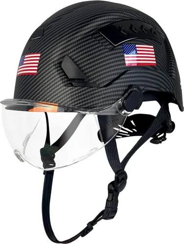 Vista 9 de Casco de Seguridad de Construcción con Visera Casco Duro ABS Cascos Duros de Ventilación Ajustable Protección de Cabeza de Trabajo Industrial