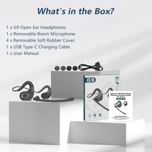 Vista 9 de BANIGIPA Auriculares Bluetooth con micrófono extraíble, auriculares inalámbricos con cancelación de ruido para teléfonos, computadora portátil, PC