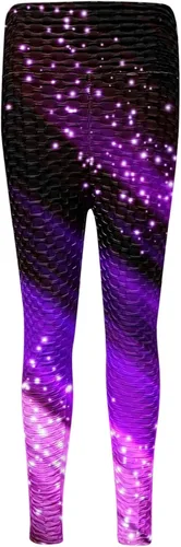 Vista 4 de Leggings con bolsillos para mujer, leggings sin costuras de teñido anudado para mujer, pantalones de yoga de cintura alta, levantamiento de glúteos