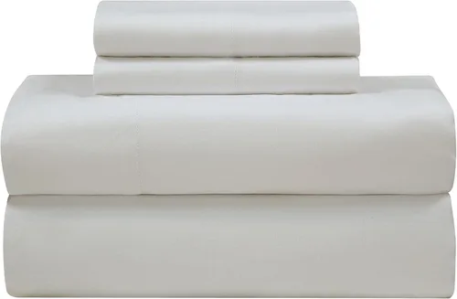 Vista 43 de ROYALE LINENS Juego de sábanas de 300 hilos 100% algodón peinado de fibras largas, 4 piezas, 1 sábana bajera, 1 encimera y 2 fundas de almohada