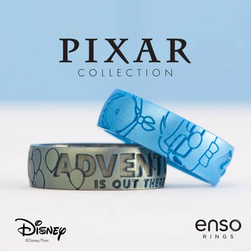 Vista 3 de Enso Rings Disney Pixar Collection - Anillos clásicos de silicona grabados - Diseño cómodo y flexible