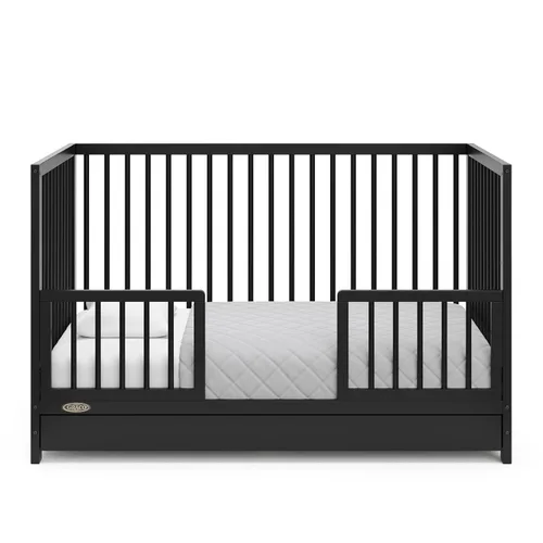 Vista 7 de Graco Teddi - Cuna convertible 5 en 1 con cajón, color negro