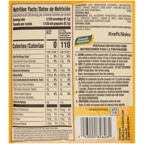 Vista 2 de Good Seasons Dry Ranch - Mezcla de aderezo para ensalada (paquetes de 3.35 onzas, paquete de 20)