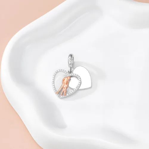 Vista 75 de PROESS Dije para padre, madre e hija, pulsera de plata de ley para pulseras, regalos de cumpleaños, día de San Valentín, para hija, madre, amante