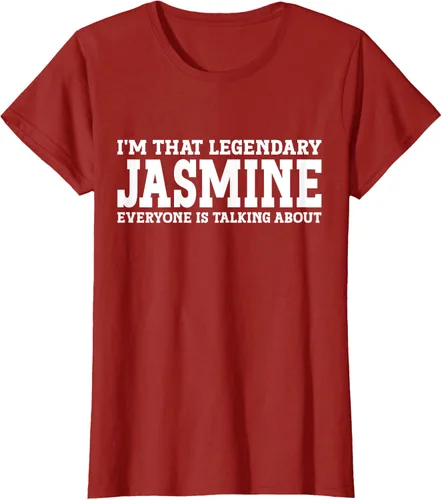Vista 59 de Jasmine Personal Name - Camiseta divertida de jazmín para mujer y niña, Negro