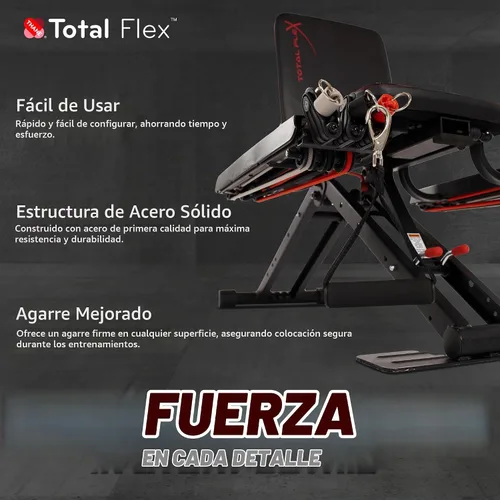 Vista 4 de TOTAL FLEX Diseño Compacto, Gimnasio en Casa, Ejercicios Versátiles, Equipo de Entrenamiento, Equipo de Fitness