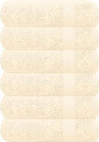 Vista 106 de GLAMBURG Juego de 2 Sábanas de Baño Extra Grandes de Algodón Premium de 700 GSM - 100% Algodón Peinado - 2 Sábanas de Baño 35x70 pulgadas - Calidad