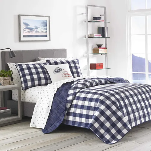 Vista 10 de Eddie Bauer - Juego de colcha individual, ropa de cama reversible de algodón con funda a juego, lujoso juego de cama