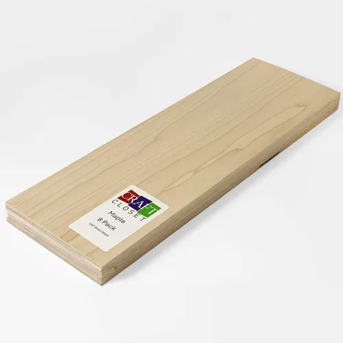 Vista 6 de Madera maciza de 6 x 19 pulgadas, 0.13 pulgadas, 1/8 pulgadas, sin terminar (tilo)