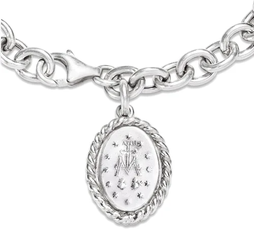 Vista 4 de Ross-Simons Pulsera italiana de plata de ley milagrosa, Plata de ley, no conocido