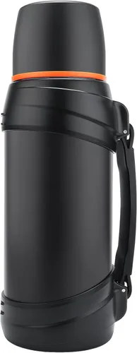 Vista 13 de Termos de café grandes de 64 onzas / medio galón para viajes, jarra de agua aislada al vacío clásica con taza de plástico, botella de bebida aislada