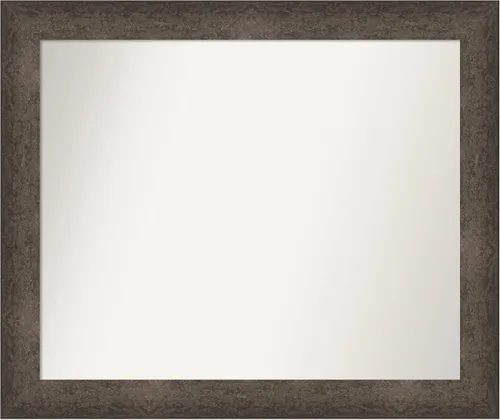 Vista 509 de Amanti Art Espejo de pared personalizado no biselado (25 x 25 pulgadas), marco de bronce acentuado, varios tamaños personalizados, espejo de baño