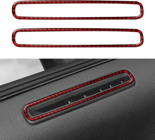 Vista 21 de Para 2011 2012 2013 2014 Dodge Charger Accesorios Consola central Aire Acondicionado Interruptor de Volumen Panel de Fibra de Carbono Pegatina