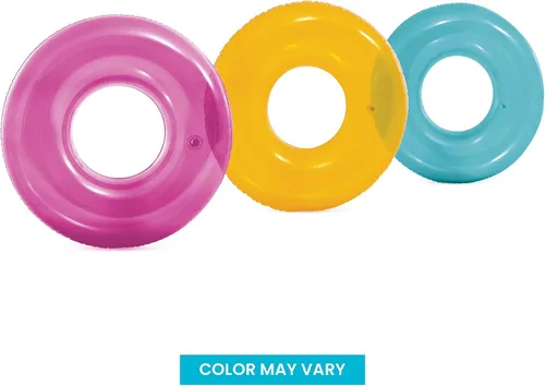 Vista 3 de Intex Colorful Transparent Inflatable Swimming Pool Beach Tube Raft