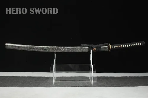 Vista 2 de Espada katana hecha a mano del rey león, arcilla auténtica, acero templado plegado, espada samurái japonesa avanzada, molienda manual avanzada, 41