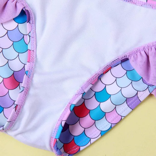 Vista 6 de Anbaby Conjunto de traje de baño de 2 piezas para niña pequeña bikini con volantes para niñas