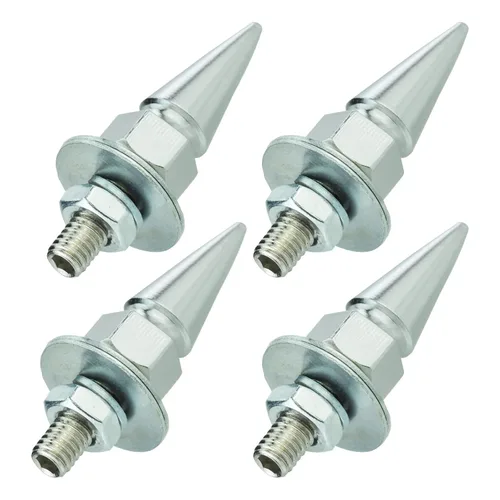 Vista 7 de Spike - Tornillos para placa de automóvil, tornillos antirrobo para la mayoría de las motocicletas (negro)