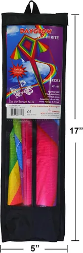 Vista 3 de In the Breeze 3313-45 pulgadas Dayglow Fly-Hi Kite - Cometa divertida y fácil de volar