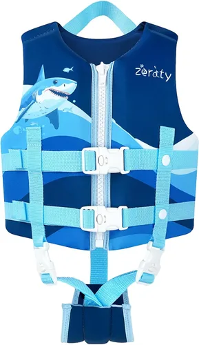 Vista 9 de Zeraty - Chaleco de natación para niños de neopreno, chaleco flotante para niños, ayuda para nadar para niños niñas y niños, 20-30-40-50-60-70-80