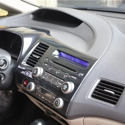 Vista 2 de para Honda Civic 2006-2011 Cubierta del Tablero del Lado del Conductor Moldura Marco Interior Manija de la Puerta Consola CD Panel de Interruptor