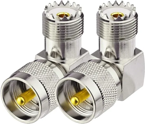 Vista 2 de BINGFU Adaptador de radiofrecuencia macho a hembra, paquete de 2, 50 ohmios
