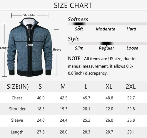 Vista 7 de Vcansion Men's Classic Soft Knitted Cardigan Sweaters