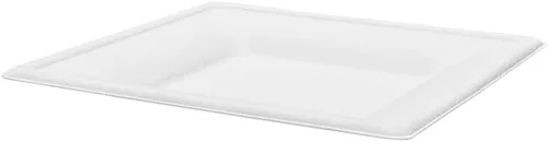 Vista 9 de KARAT EARTH Plato cuadrado de bagazo, platos desechables ecológicos, color blanco, 500 piezas (6 x 6 pulgadas)