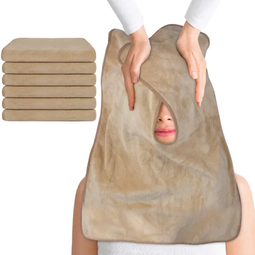 Vista 10 de SINLAND Toallas de Microfibra para Esteticistas para Faciales Eliminación de Mascarillas Envoltorio Facial Paño Facial Suave con Diseño Dividido