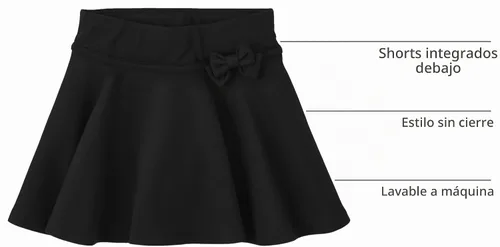 Vista 3 de Gymboree Falda pantalón de punto Ponte para niñas y niñas pequeñas Arco negro