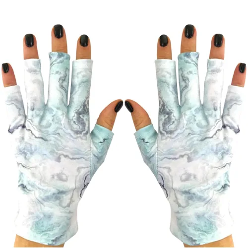 Vista 46 de ManiGlovz - Guantes de uñas originales con protección UPF 50+ UV Manicura de gel y guantes anti UV sin dedos para mujeres Se pueden utilizar