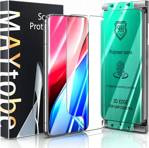 Vista 7 de MAYtobe 2-Pack Screen Protector for Samsung Galaxy S9 Plus, Galaxy S9+ Tempered Glass, 3D curved, No bubbles, Scratch-resistant, Easy to install
