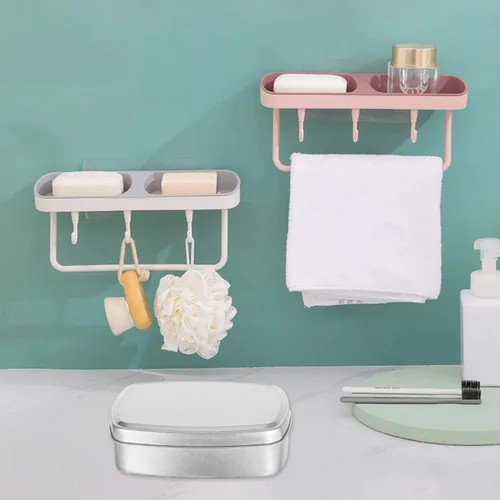 Vista 4 de Caja de aluminio cuadrada de 2 piezas de cosméticos Contenedor de almacenamiento de aluminio Contenedor de almacenamiento cuadrado