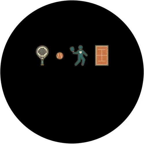 Vista 3 de Funny Padel Icons Court Player Padel Racket Love PopSockets Adhesive PopGrip