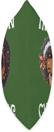 Vista 2 de Melanin Christmas Brown Skin Girls Shopp Melanin Christmas Black Girl Magic Women Mrs Claus Afro Love Throw Pillow, 16x16, Multicolor
