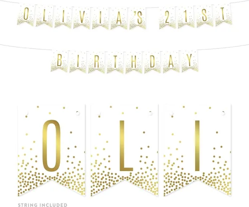 Vista 11 de Andaz Press Decoraciones divertidas de pancarta con diseño de confeti dorado metálico sobre blanco para fiestas de jubilación, la aventura comienza