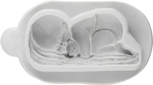 Vista 9 de El silicón del fondant del bebé durmiendo moldea el molde