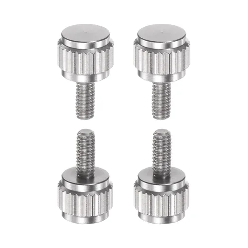 Vista 8 de HARFINGTON 4 pinzas Vernier tornillos de bloqueo M2x4mm cabeza plana redonda moleteada pulgar perilla pernos