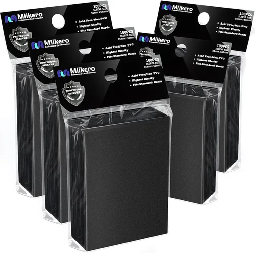 Vista 9 de Mlikero 1200 fundas para tarjetas, fundas para tarjetas mágicas mate, suaves y resistentes al desgarro, aptas para MTG, TCG, CCG (12 colores)