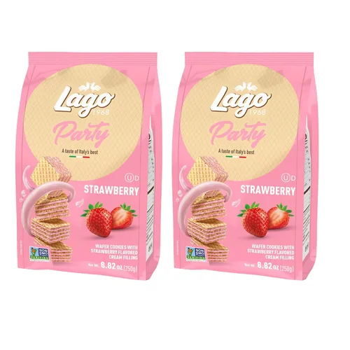 Vista 22 de Gastone Lago Party Wafers, capuchino, 8.82 onzas, galletas italianas de oblea con relleno de crema con sabor a capuchino, verificado sin OMG