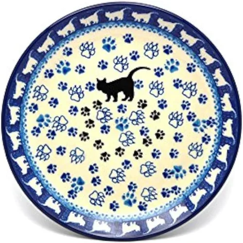 Vista 3 de Plato de cerámica polaca - ensalada/postre (7 3/4") - Estrellas y rayas