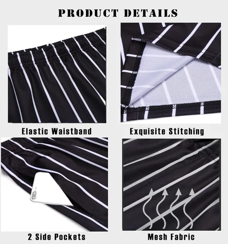 Vista 5 de COOFANDY Paquete de 3 pantalones cortos de entrenamiento para hombre, pantalones cortos deportivos de malla, ligeros, para culturismo, con bolsillos