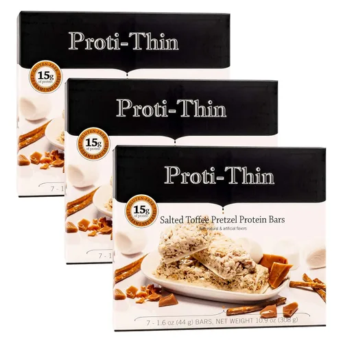 Vista 9 de Proti-Thin Fluffy Nutter Barras de proteína, 0.51 onzas de proteína, bajas en calorías, muy bajas en carbohidratos (VLC), bajas en grasas, barra