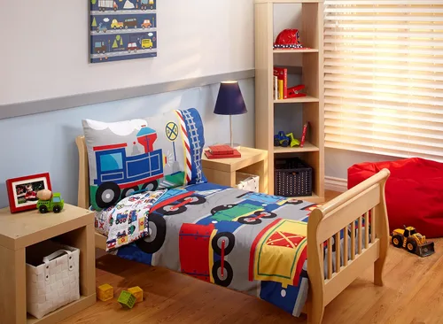 Vista 16 de Everything Kids Juego de cama infantil que brilla en la oscuridad con 4 piezas. Hada mágica, rosa, naranja, lavanda. Dinosaurios