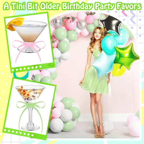 Vista 2 de Rtteri 36 Piezas Decoración de Fiesta de Cumpleaños a Tini Bit Older Vasos de Plástico de 5 oz Suministros de Fiesta a Tini Bit Older con Cinta