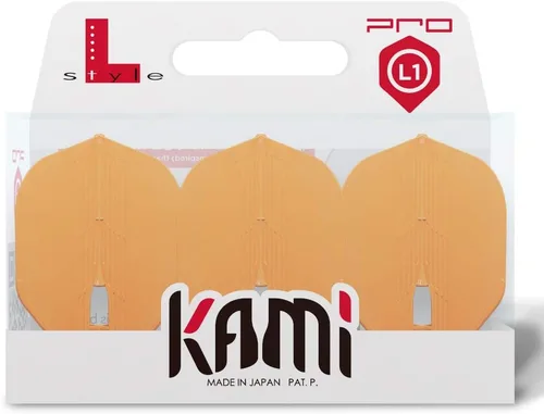 Vista 5 de L-style L1 Standard PRO KAMI Molded Dart Flights – Champagne Ring Compatible – for Soft Tip & Steel Tip Darts Negro