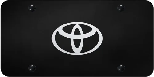 Vista 14 de Au-TOMOTIVE GOLD, INC. Logotipo negro con licencia oficial en la placa de matrícula para Toyota (negro)